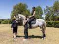 Table Top equestrian Kerrianne Dundas with her daughters Maddison Singe, 27, and Isabella Dundas, 20, modelling some of their own Eloquence Equestrian range. Picture supplied