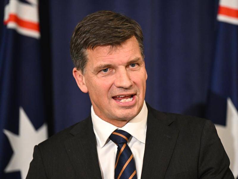 Angus Taylor says Labor has abandoned the "fiscal guardrails" put in place by the coalition. (Lukas Coch/AAP PHOTOS)